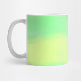 Yellow green watercolor glitter abstract art Mug